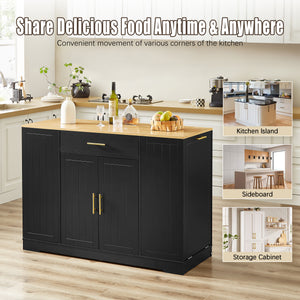 Customizable Storage Kitchen Island (53'')