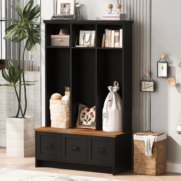 Modern Storage Hall Tree (65'')