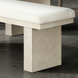 Modern Plinth Base Dining Bench (59'')