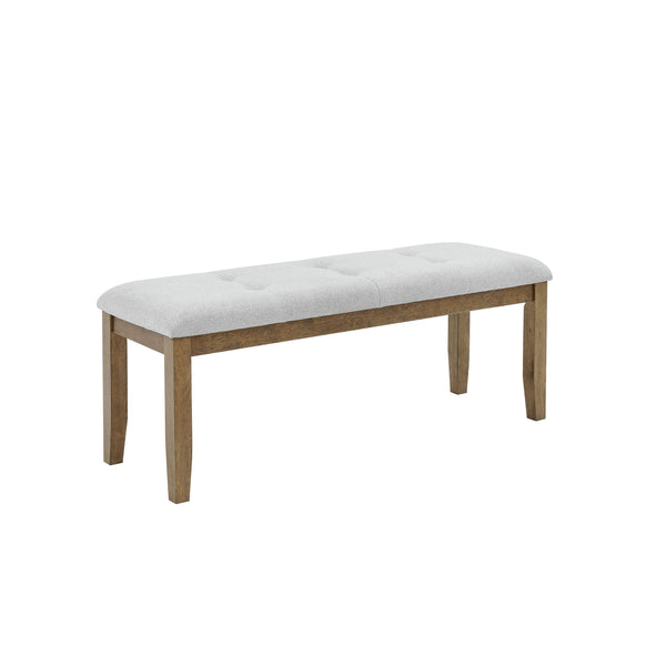 Upholstered Oak Dining Bench (48'')