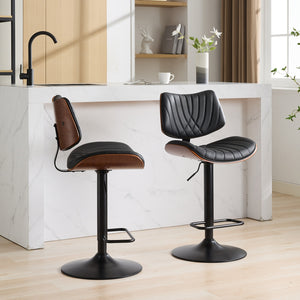 Wood Swivel Bar & Counter Stools (Set of 2)