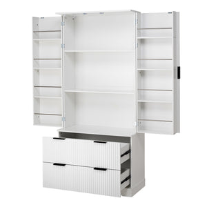 Modern Fluted Buffet Cabinet (71'')