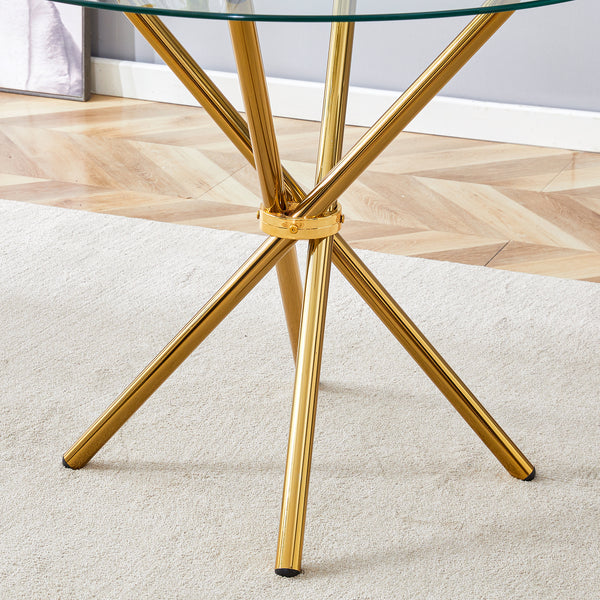 Round Glass Top Dining Table (36'')