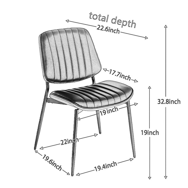 Mid-Century Modern Dining Chairs (Set of 2)