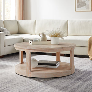 Round Rustic Coffee Table (40'')