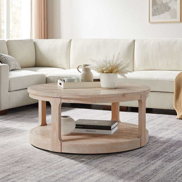 Round Rustic Coffee Table (40'')
