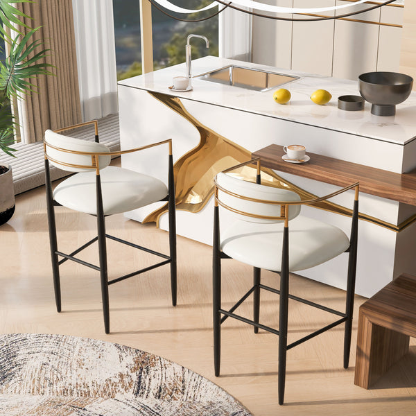 Iron Frame Bar & Counter Stools (Set of 2)