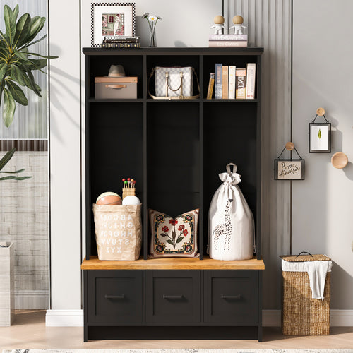 Modern Storage Hall Tree (65'')