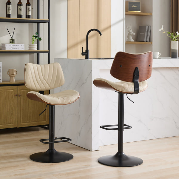 Wood Swivel Bar & Counter Stools (Set of 2)
