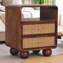 2-Drawer Solid Wood Nightstand (13'')