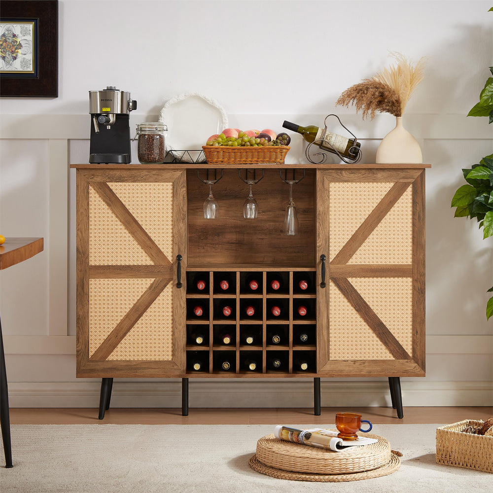Rustic 2-Door Bar Cabinet (55'')