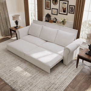 Convertible Velvet Sleeper Sofa (93'')