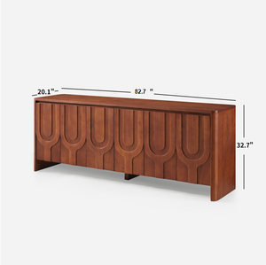 Vidar Carved Mindi Wood Sideboard (83")